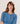 Cashmere Tunisian collar sweater - Azure Blue