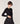 Kurze Strickjacke aus Merinowolle – Schwarz