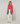 Jersey de cuello redondo de lana merino - Naranja Corail