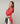 Jersey de cuello redondo de lana merino - Naranja Corail