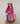 Jersey de cuello redondo de lana merino - Fucsia