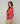 Jersey tricolor de lana merino con cuello redondo - Naranja Corail
