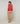 Jersey tricolor de lana merino con cuello redondo - Naranja Corail